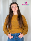 Hand Made Round Neck Mohair Jumper - Mustard