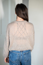 Hand Made Round Neck Mohair Jumper - Taupe