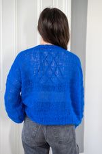 Hand Made Round Neck Mohair Jumper - Blue