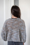 Hand Made Round Neck Mohair Jumper - Mottled Grey