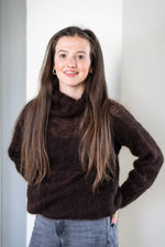 Hand Made Roll Neck Mohair Jumper - Brown