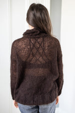 Hand Made Roll Neck Mohair Jumper - Brown