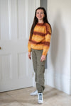 Hand Made Round Neck Mohair Jumper - Orange