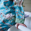 Estelle - Blue Blossom Pyjamas With Light Green Trims