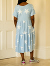 Layla - Star Tiered Midi Dress