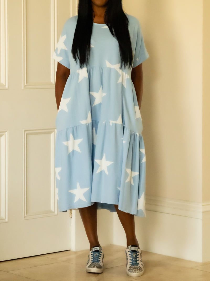 Layla - Star Tiered Midi Dress