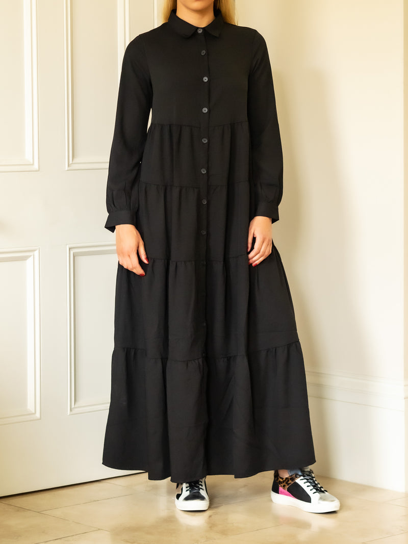 Luna - Maxi Tiered Shirt Dress